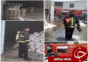 مهار آتش در انبار مصالح ساختمانی در دزفول