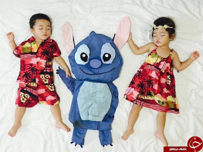 استفاده جالب مادر خلاق از خواب کودکانش + تصاویر