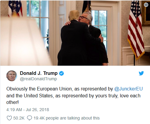 عشقی که بین ترامپ و یونکر رد و بدل شد!