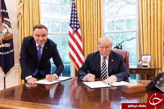 کاربران به تصویر منتشر شده رئیس جمهور لهستان با ترامپ واکنش نشان دادند
