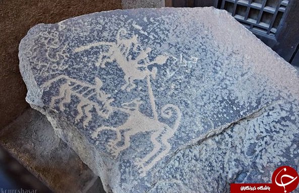 سنگ نگاره 3500 ساله  به دفتر نقاشی برای دانش آموزان تبدیل شده است