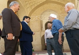 مرمت اضطراری بادگیر مسجدجامع قدیم بافق