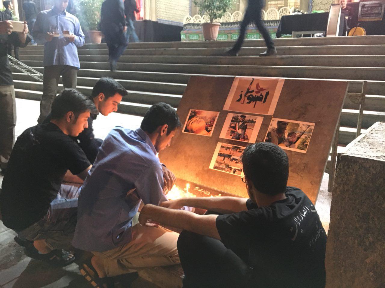 ادای احترام دانشجویان و همدردی مردم با شهدای حمله تروریستی اهواز + تصاویر