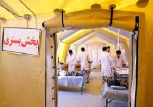 افتتاح بیمارستان صحرایی نیروی دریایی ارتش در مرز شلمچه