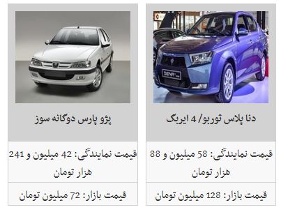 مظنه فروش دنا در بازار چقدر است؟