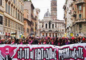 تظاهرات زنان ایتالیایی ضد خشونت و تبعیض + فیلم