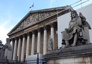 به فاضلاب بستن ساختمان مجلس فرانسه توسط معترضان + فیلم