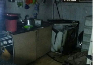 آتش سوزی در آشپزخانه منزل مسکونی در مهاباد
