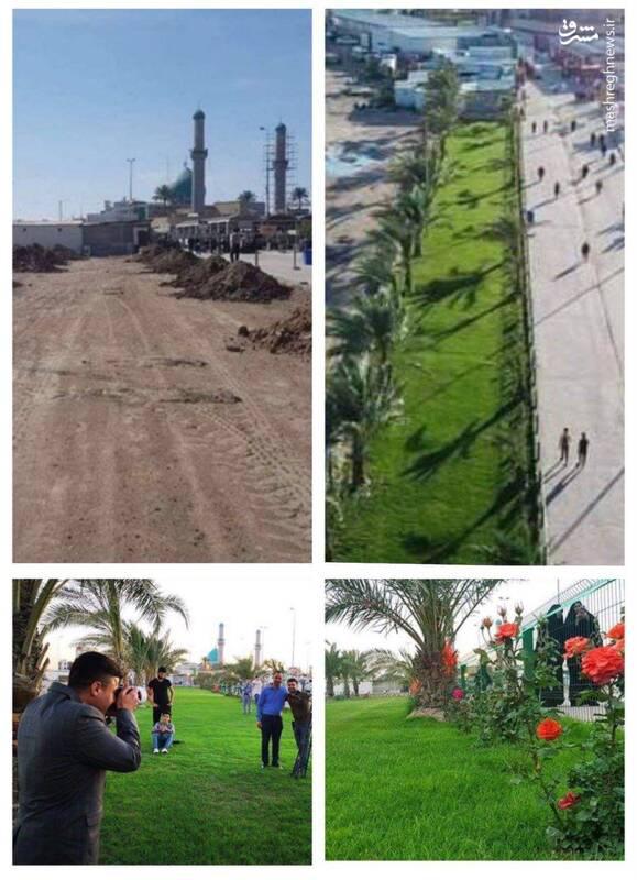 کار جوان خوش ذوق عراقی برای تبدیل جاده خاکی به فضای سبز