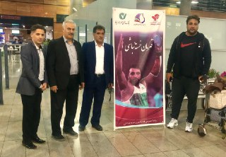 استقبال مسئولان فدراسیون دو‌و‌میدانی از احسان حدادی