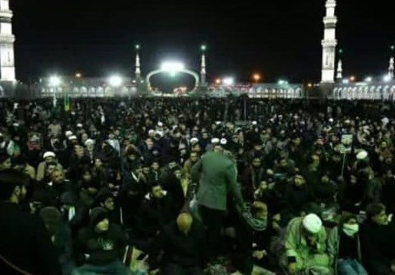 پیکر شهدای مقاومت به مسجد مقدس جمکران رسید