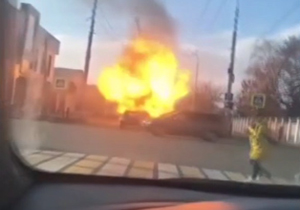 لحظه انفجار یک خودرو در مایکوپ روسیه + فیلم
