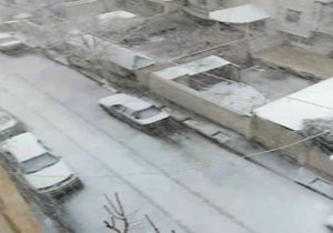 بارش برف زمستانی در منطقه گلشهر + فیلم