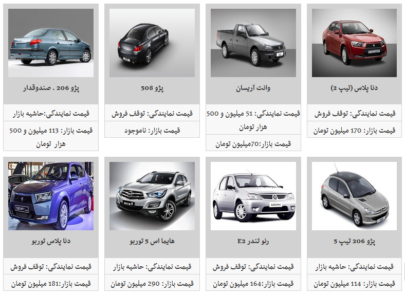 قیمت روز محصولات ایران خودرو در ۵ بهمن