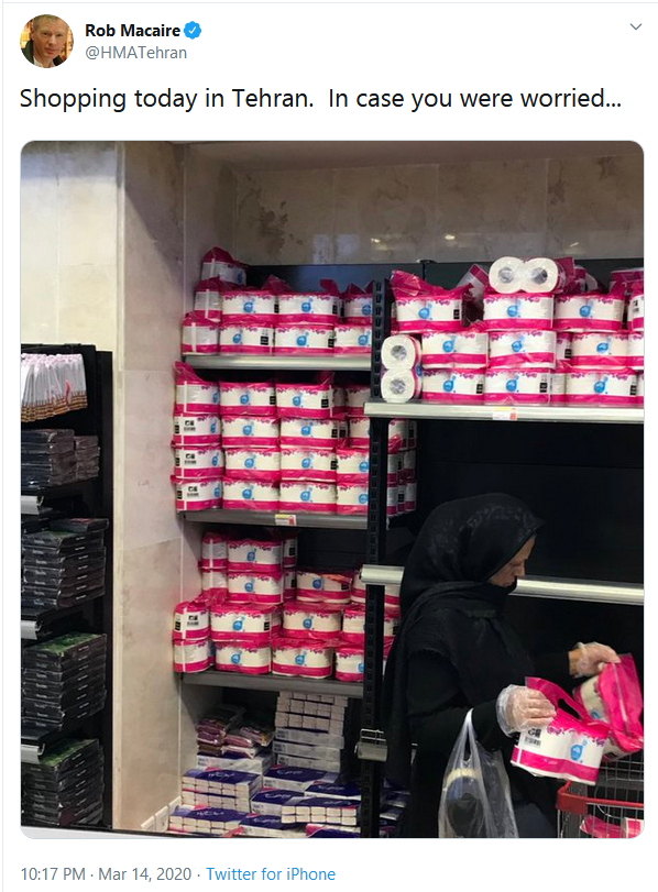تعجب سفیر انگلیس از قفسه‌های پُر فروشگاه‌های تهران
