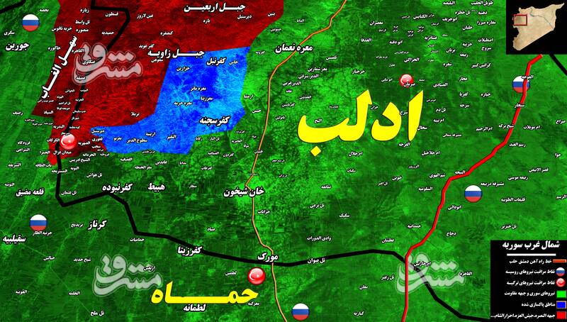 سیلی دوباره به تروریست‌های مورد حمایت ترکیه در جنوب استان ادلب/ نقشه راه ارتش سوریه برای دور زدن تروریست‌ها در شمال غرب استان حماه چیست؟ + عکس و نقشه میدانی