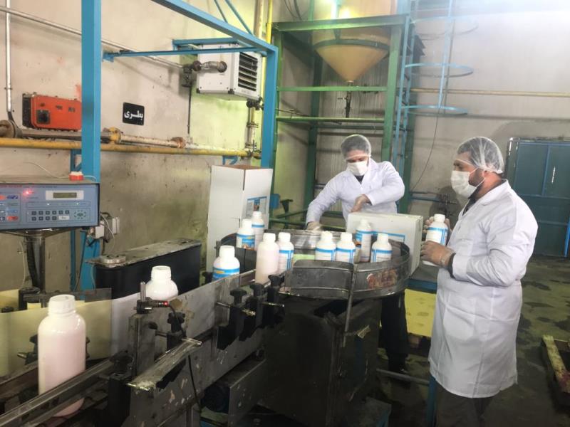 تولید روزانه حدود ۲۰ هزار لیتر مواد ضد عفونی کننده و ۲۰ هزار ماسک‌های فیلتردار