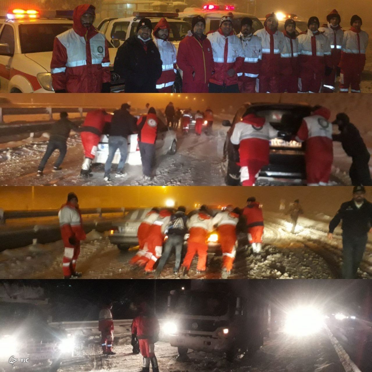‍ امداد رسانی  هلال احمر استان به بیش از هزار مسافر گرفتار در برف و کولاک 