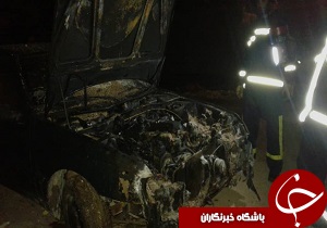 آتش گرفتن یک دستگاه خودرو در خرمشهر