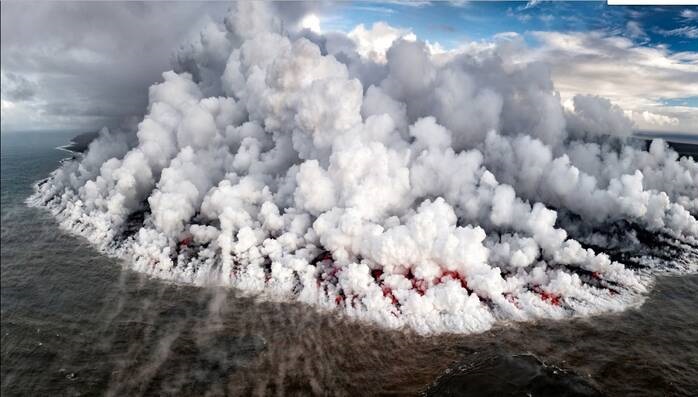 تصویر هولناک از یک آتشفشان