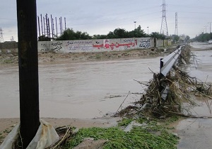 شهر دارخوین خوزستان بار دیگر در تهدید سیلاب قرار گرفت