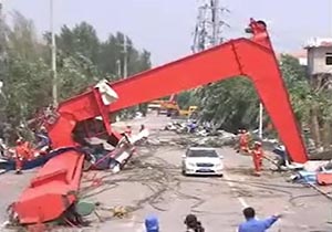 خسارات گردباد سهمگین در شمال شرق چین + فیلم
