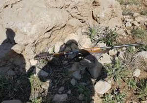 دستگیری شکارچی غیر مجاز درمنطقه کوهستانی آمل