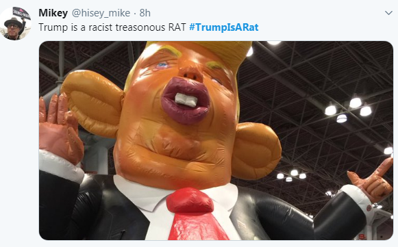 «ترامپ یک موش است» داغ‌ترین هشتگ توییتر شد! + تصاویر