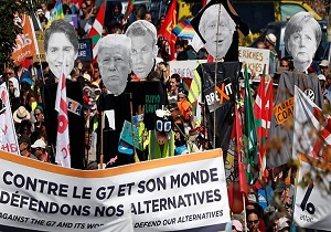 اعتراض به نشست گروه هفت در شهرهای فرانسه به خشونت کشیده شد + تصاویر