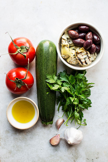 پاستا با سبزیجات رنگی؛ یک غذای کاملاً گیاهی