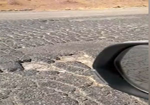 فیلمی از وضعیت اسفناک جاده در زرندیه