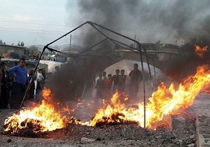 آتش‌سوزی چادر عشایر در کرمانشاه/ وسایل و دام‌ها در آتش سوختند + فیلم
