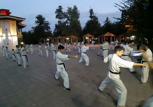 تجمع کاراته کاهای گیلانی در پارک قدس رشت