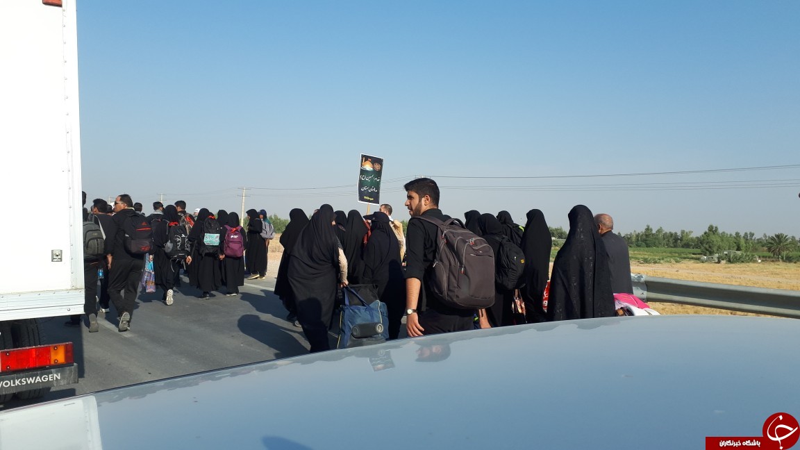 حجم تردد زائران اربعین در مرز مهران + تصویر