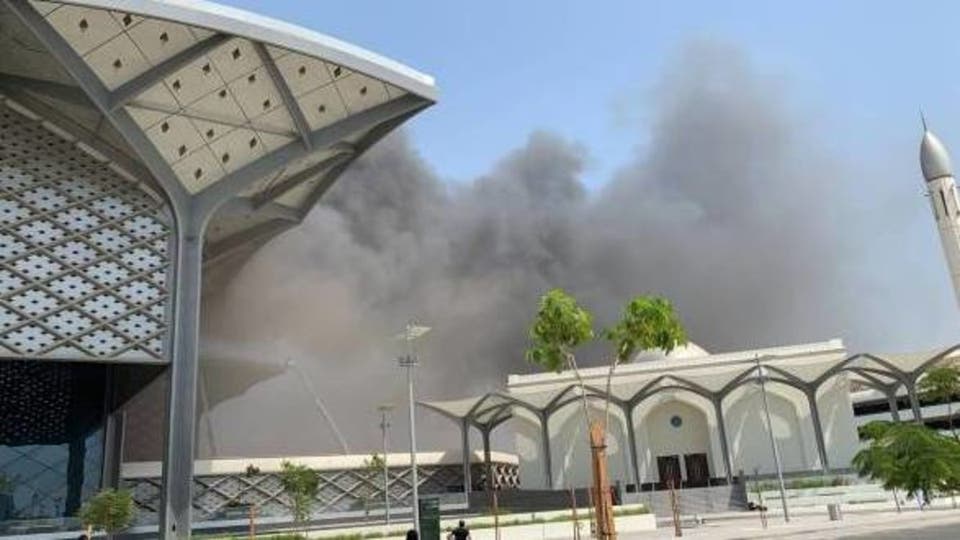 آتش‌سوزی در ایستگاه قطار جده عربستان