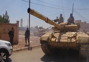 استقرار تجهیزات نظامی ارتش سوریه در حومه حلب