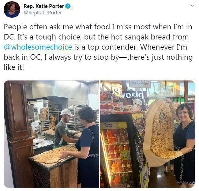نماینده مجلس آمریکا در حال خرید نان سنگک + عکس