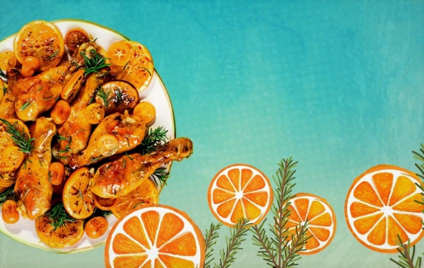 طرز تهیه مرغ پرتقالی مجلسی خوشمزه+روش‌های بی‌نظیر گرفتن بوی زهم مرغ