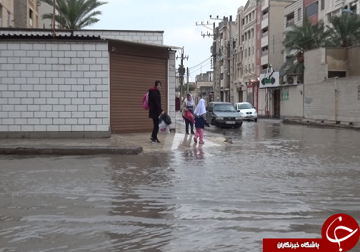 بازهم خیابان‌های اهواز در فاضلاب غرق شدند