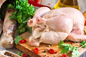 انواع گوشت و آلایش خوراکی تازه مرغ
