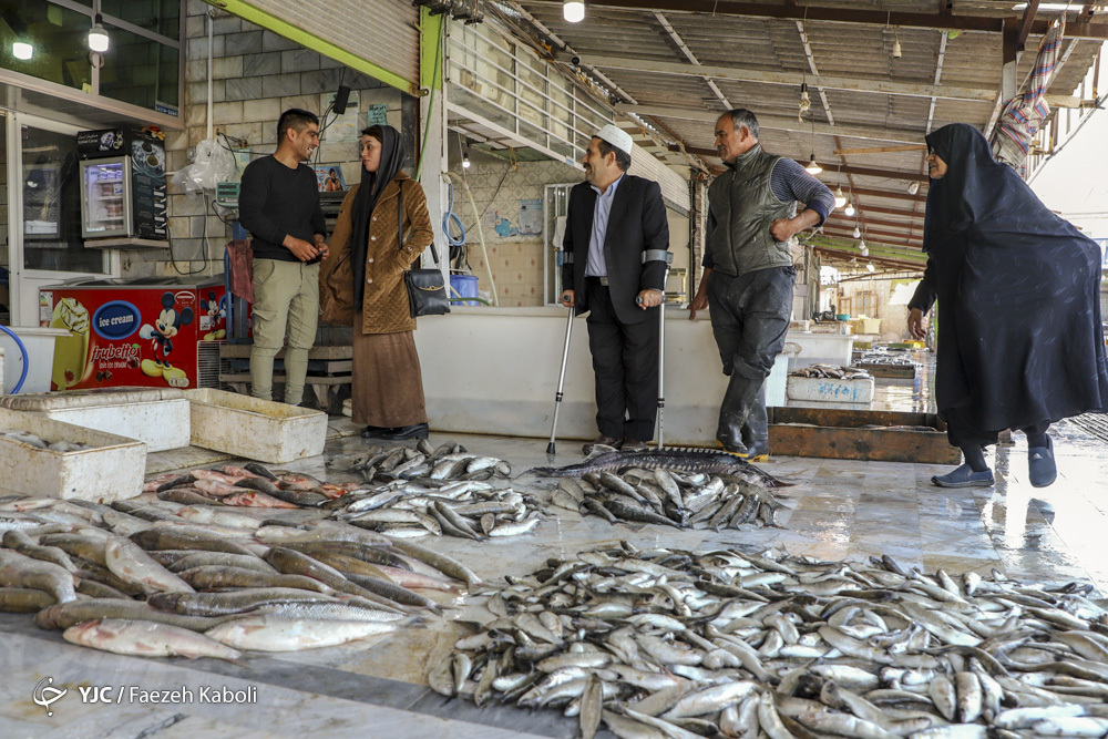 بازار خرید ماهی شب یلدا در گرگان