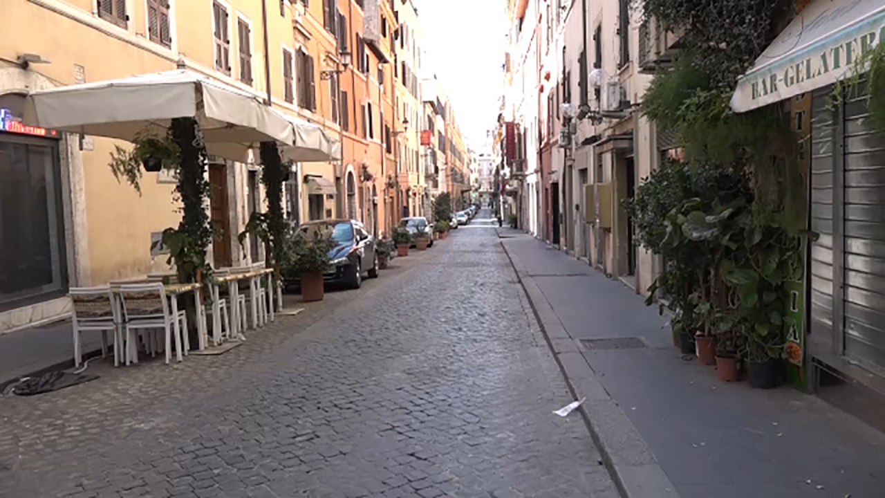 خلوت شدن خیابان‌های شهرهای ایتالیا بر اثر کرونا + فیلم