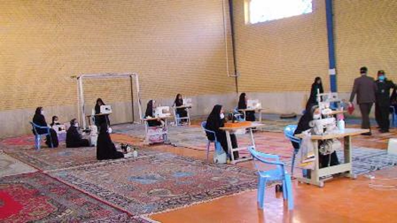 افتتاح کارگاه دوخت ماسک در ریگ لردگان