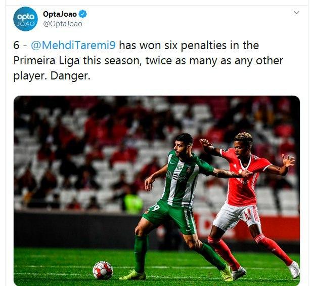 یک رکورد جدید در لیگ پرتغال توسط طارمی