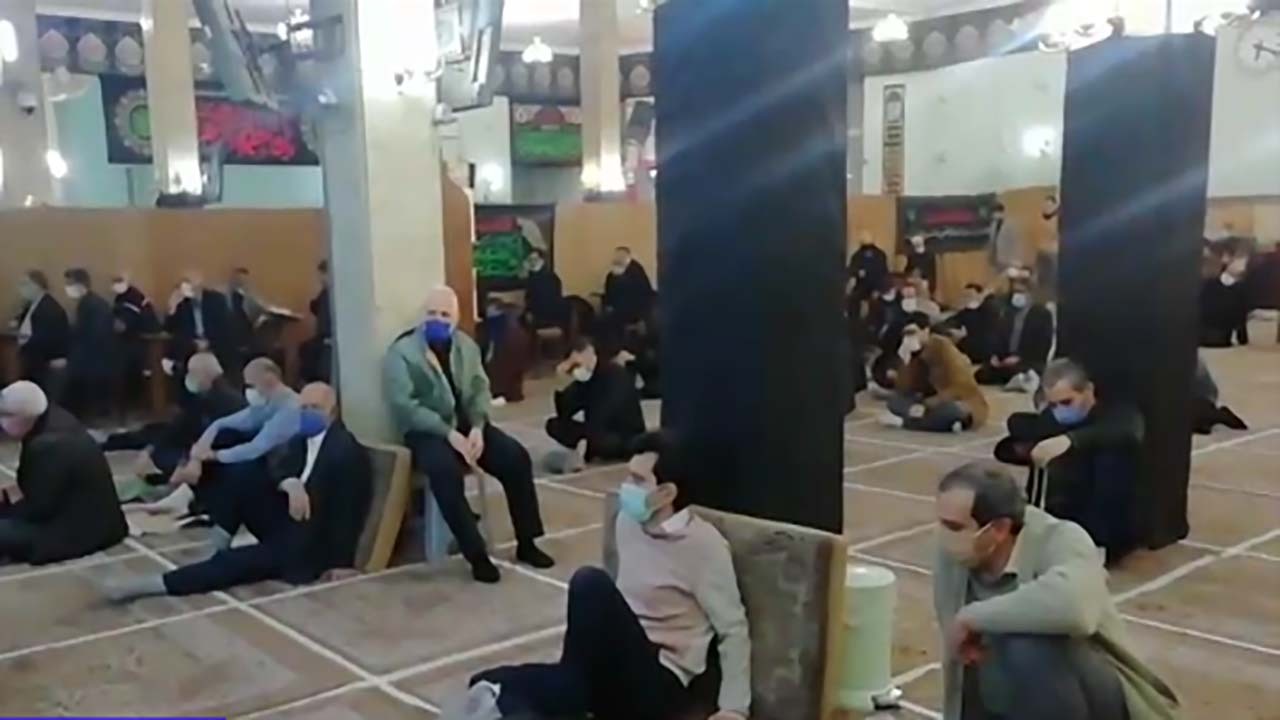 مراسم عزاداری شهادت حضرت زهرا(س) در مسجد نارمک + فیلم