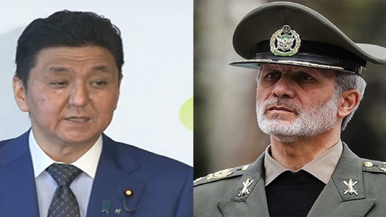 تأکید وزرای دفاع ایران و ژاپن بر لزوم گسترش همکاری‌های دو جانبه