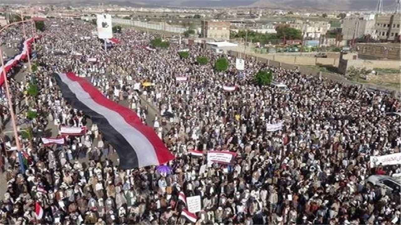 برگزاری راهپیمایی ضد آمریکایی در صنعا