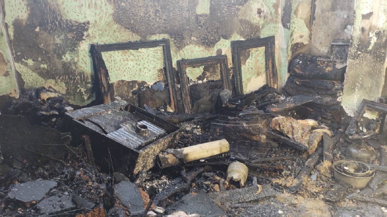 آتش سوزی یک واحد مسکونی در رشت