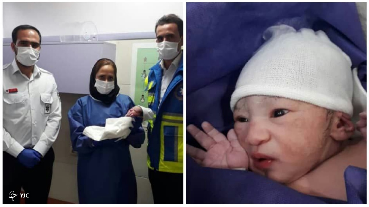 تولد نوزاد عجول ساوجی پیش از عید در آمبولانس