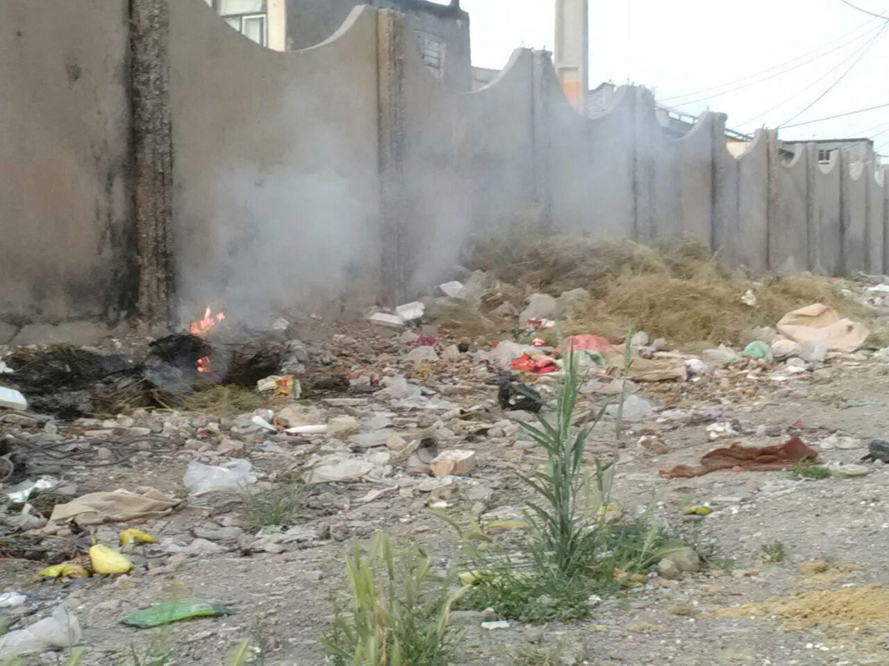 فیلمی از دپو و سوزاندن زباله در شهرک شهید رجایی